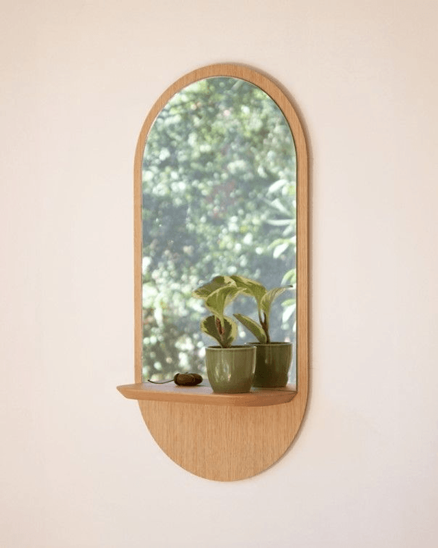 Miroir Solstice en bois de Chêne