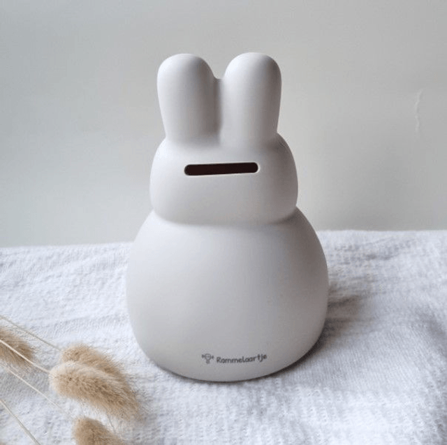 Tirelire souple en silicone - Lapin Beige - RAMMELAARTJE