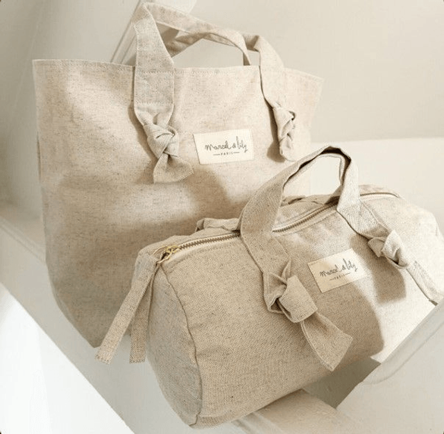 Mini sac polochon XXS coton - Sable - MARCEL & LILY