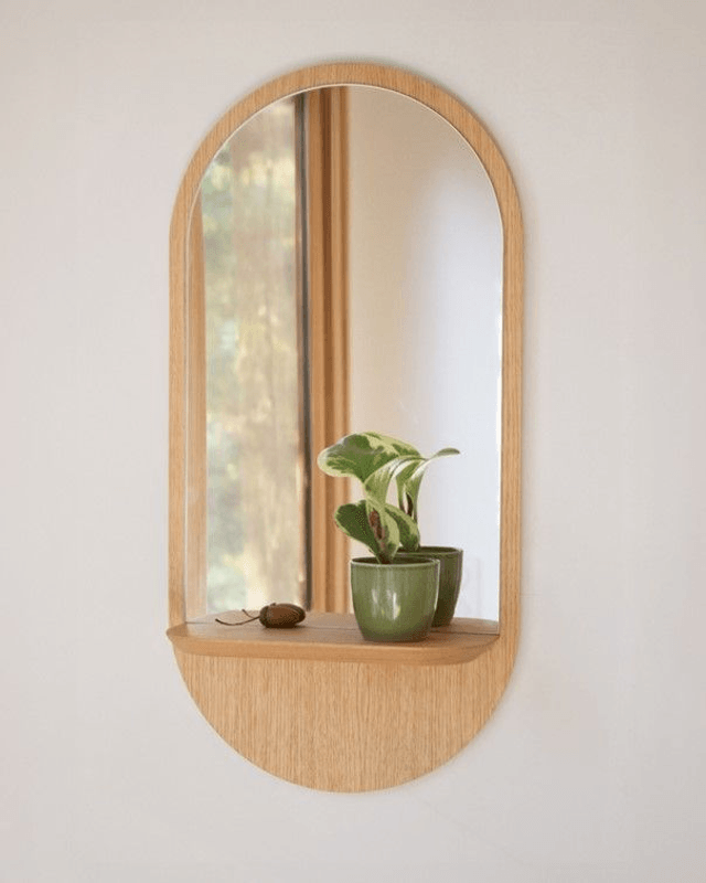 Miroir Solstice en bois de Chêne