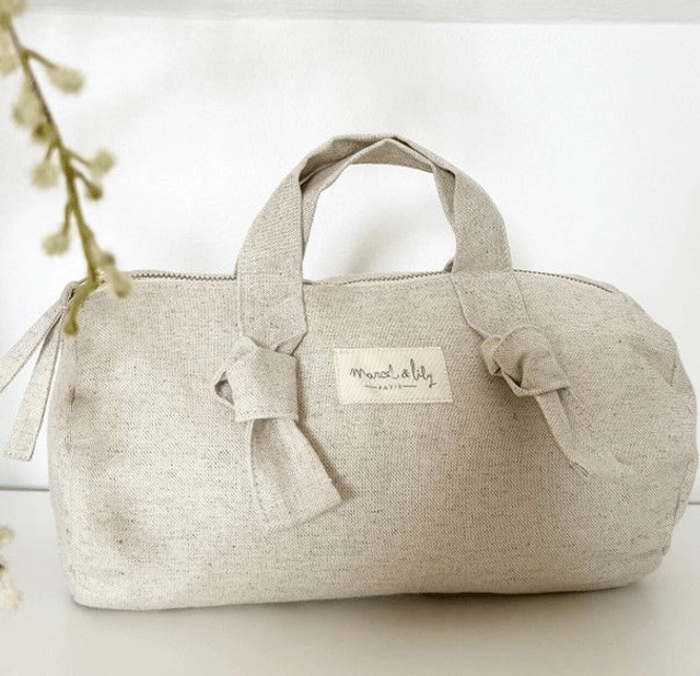 Mini sac polochon XXS coton - Sable - MARCEL & LILY