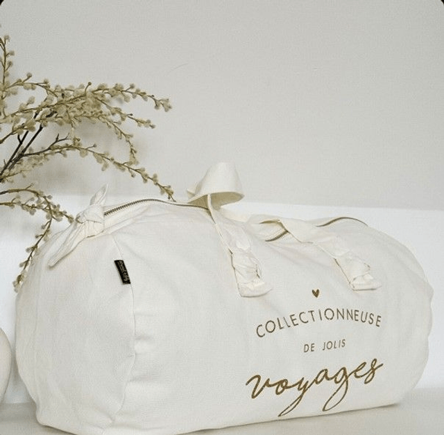 Sac Polochon - Milk - Collectionneuse de jolis voyages - MARCEL & LILY