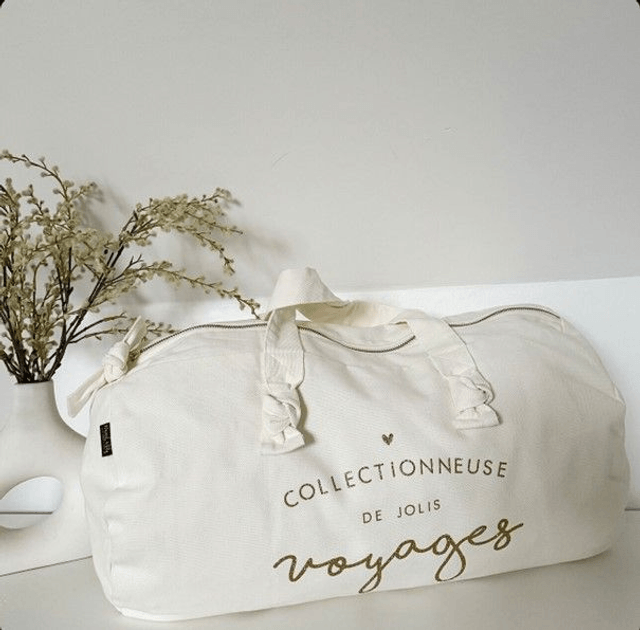 Sac Polochon - Milk - Collectionneuse de jolis voyages - MARCEL & LILY