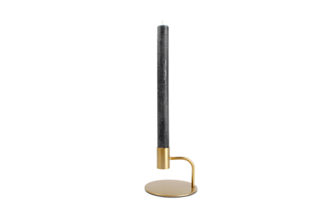 Bougeoir 10xH8cm en métal doré Pillar -  Salt & Pepper