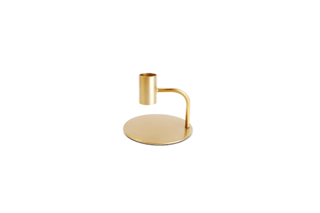 Bougeoir 10xH8cm en métal doré Pillar -  Salt &amp; Pepper
